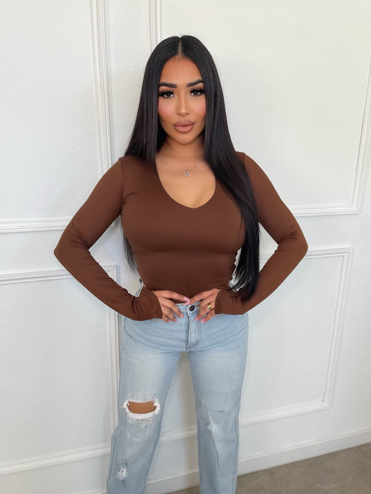 You Need Long Sleeve Top - Brown