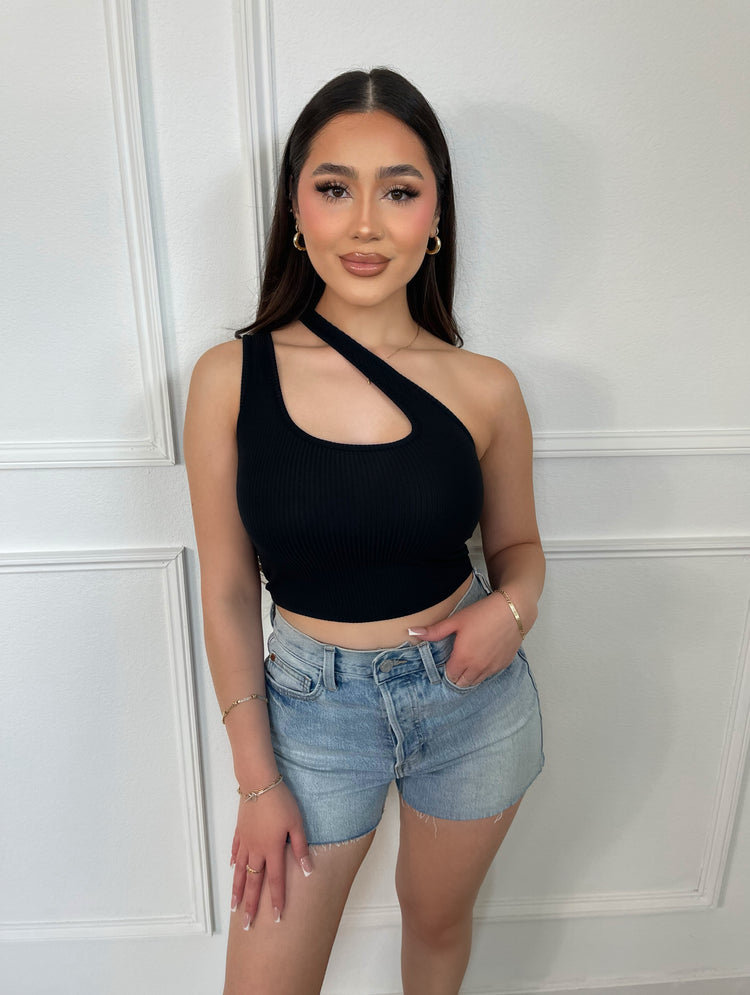 Ashley One Shoulder Crop Top