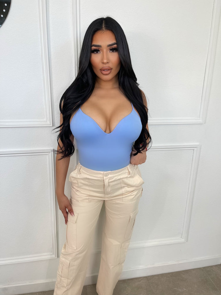 Snatched Up Bodysuit - Blue