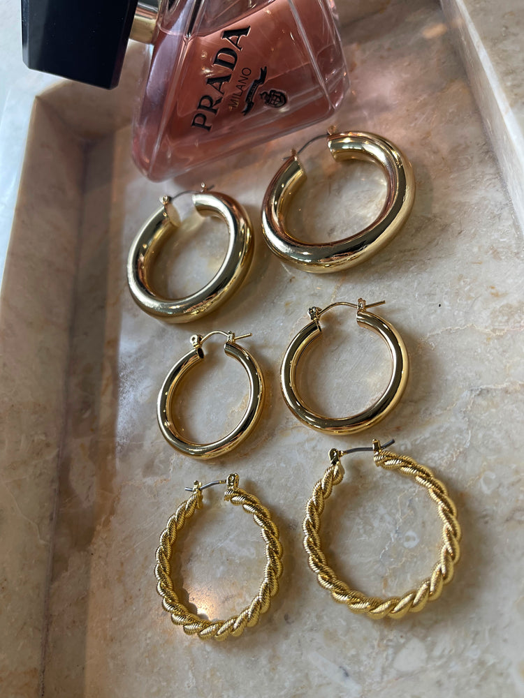 Sarahii Gold Rope Hoops