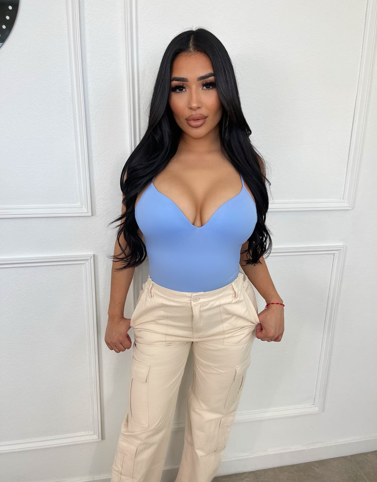 Snatched Up Bodysuit - Blue