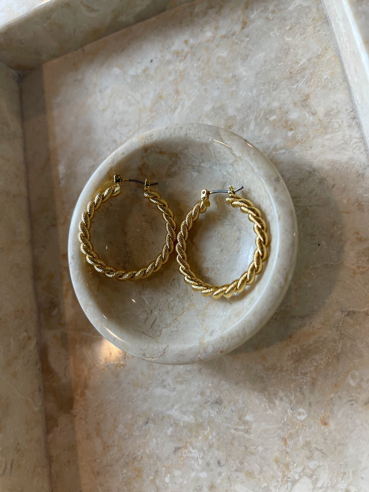 Sarahii Gold Rope Hoops