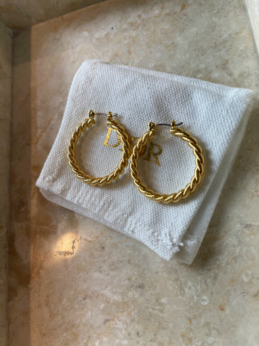 Sarahii Gold Rope Hoops