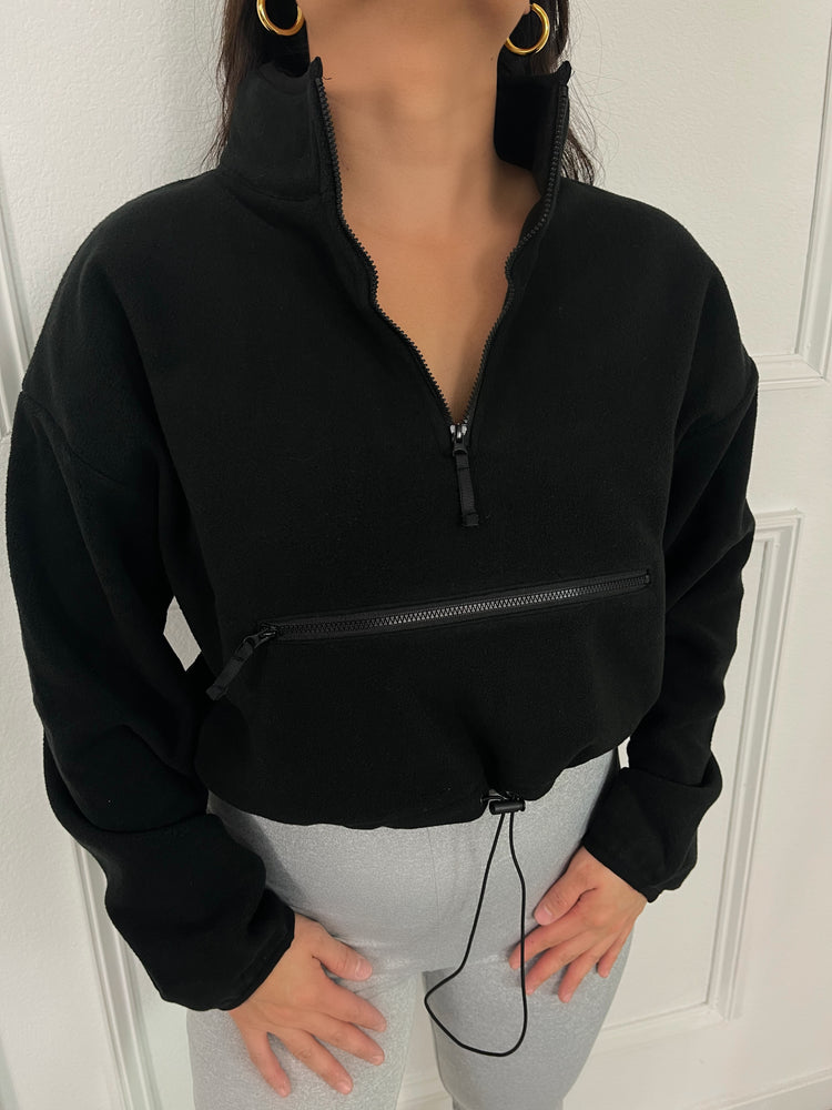 Adeline Half Zip Crop Pull Over