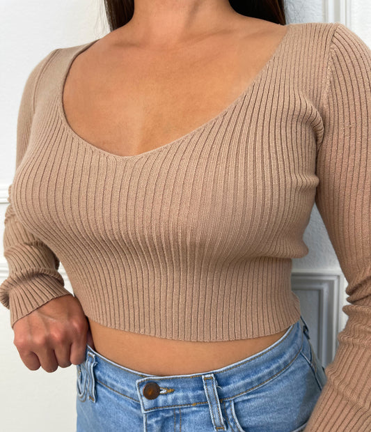 Hazel Long Sleeve Crop Top